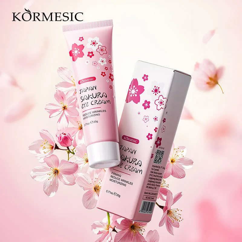 Bpom Certified 20g KORMESIC Private Label Anti Wrinkle Brightening Repair Cream Anti-Wrinkle Japan Sakura Firming Eye Cream