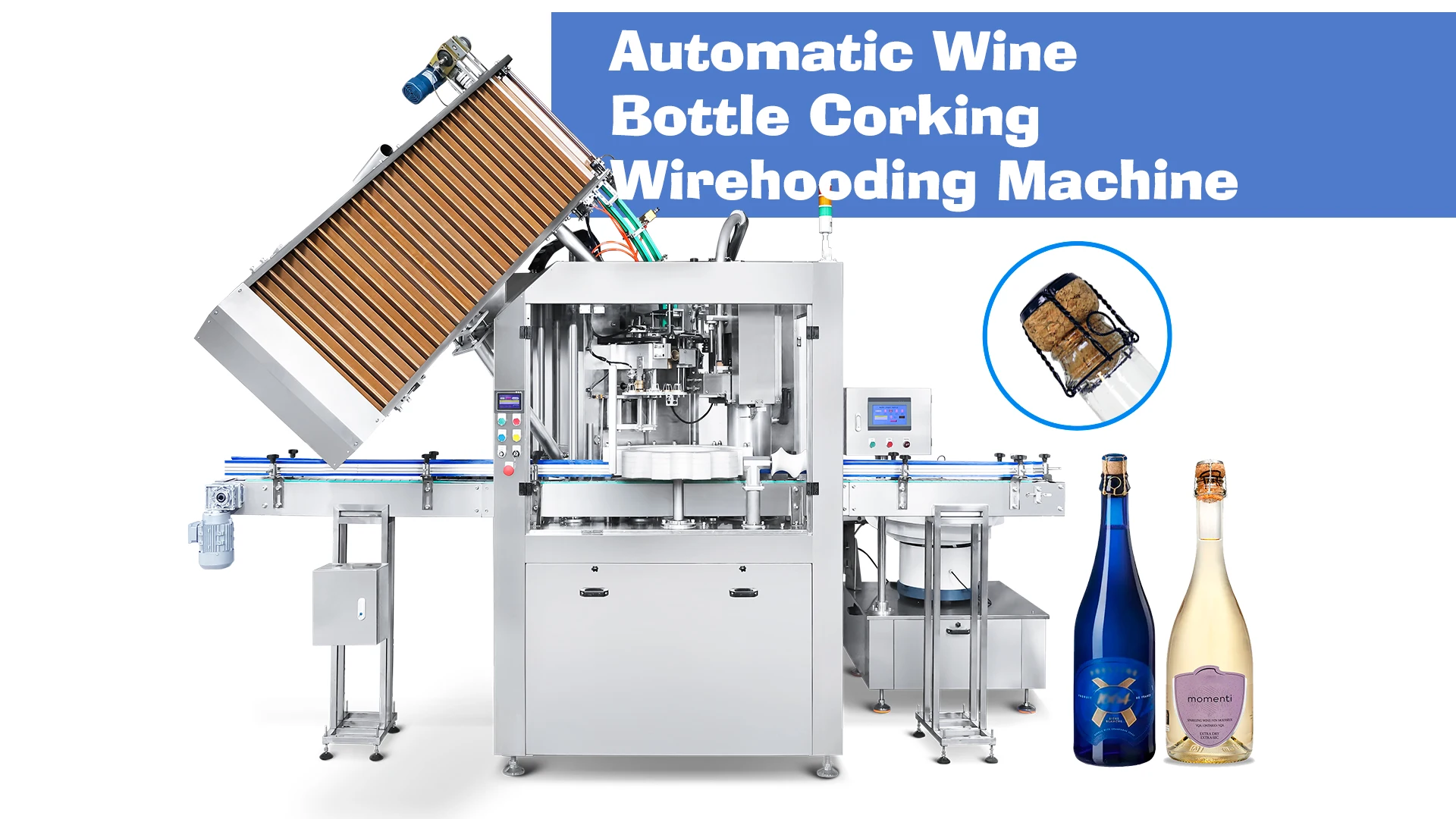 Zonesun Zsyg17 Automatic Monoblock Rotary Wine Bottle Corking And Wire