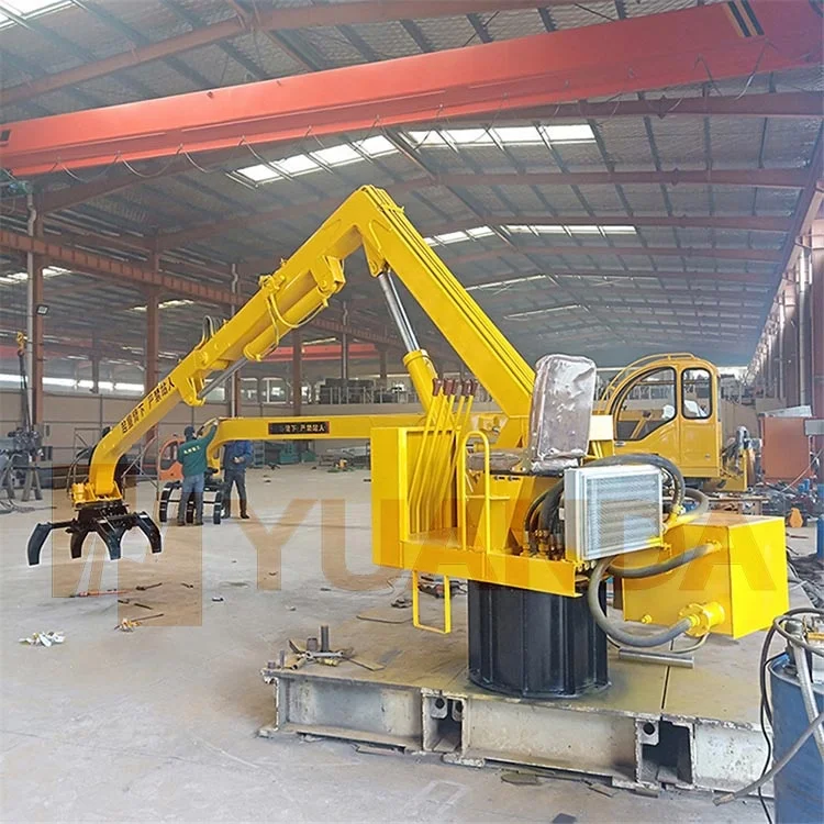 Fixed Stationary Bulk Material Handling Excavator Grapple Grabber Crane Metal Scrap Recycling Balance Equilibrium Crane