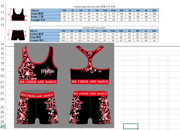 Wholesale Cheer Practice Wear Customized Spandex New Design Crop Top