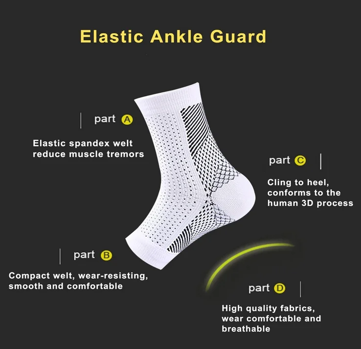 Plantar Fasciitis Toeless Compression Sleeve Foot Peripheral Neuropathy Diabetic Compression Socks Arthritis Socks for Women Men
