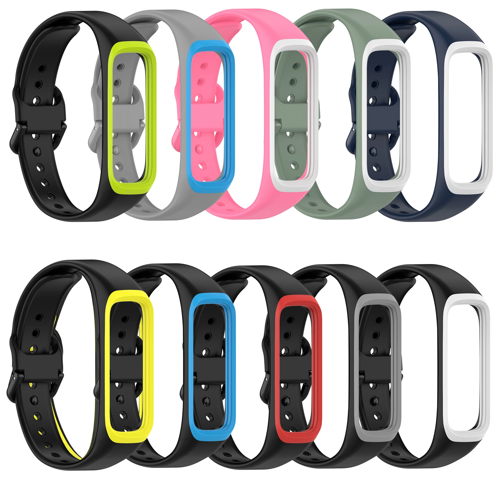Correa De Silicona Para Reloj Inteligente Samsung Galaxy Fit 2,Correa De  Silicona De Doble Color Para Sm-r220 - Buy Galaxy Fit2 Correa,Para Samsung  Galaxy Fit Banda De Reloj,Reloj Inteligente Banda Product on