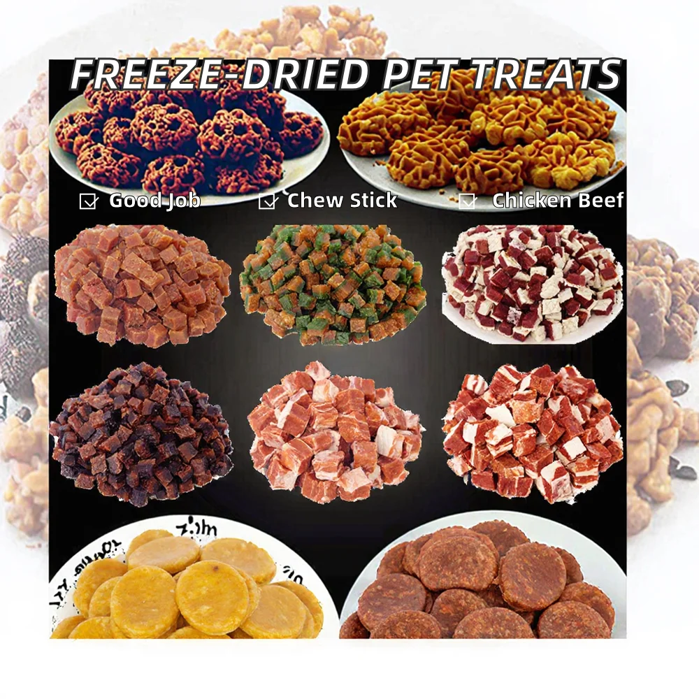 Natural Freeze-Dried Pet Food Treats for Dogs Cats Eco-Friendly Snacks Raw Chicken/Duck Liver/Beef Free Artificial Ingredients factory