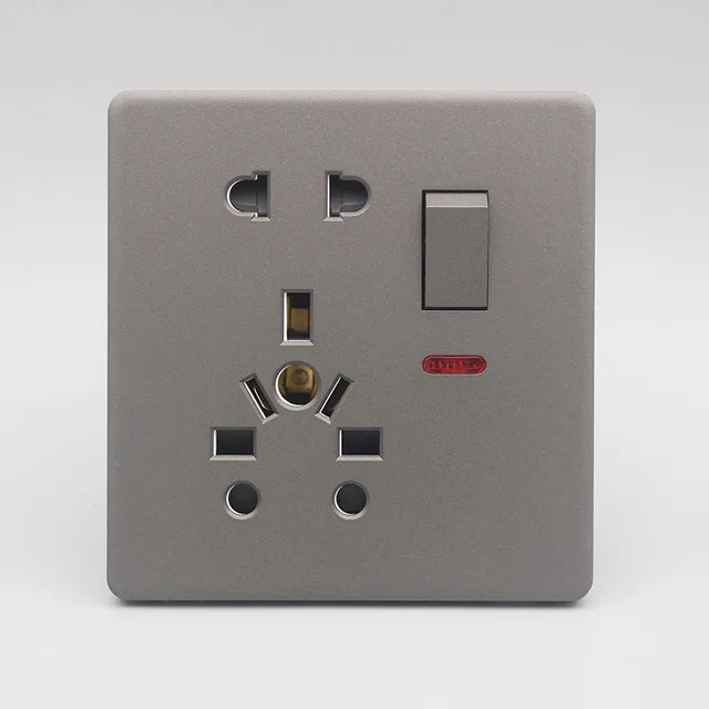 Factory Supplier PC Material 1 Gang 10 Pin Socket Best-selling Home Light Wall Switch Socket