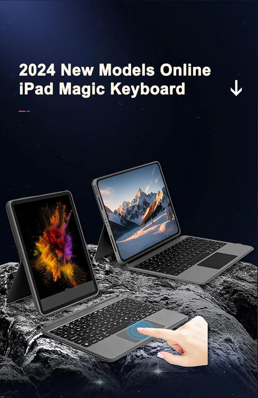 Laudtec LX486 Magnetic Magic Keyboard Case  with New Portable Smart Floating Wireless Anti fall wear-resistant For ipad air4 5 6 manufacture