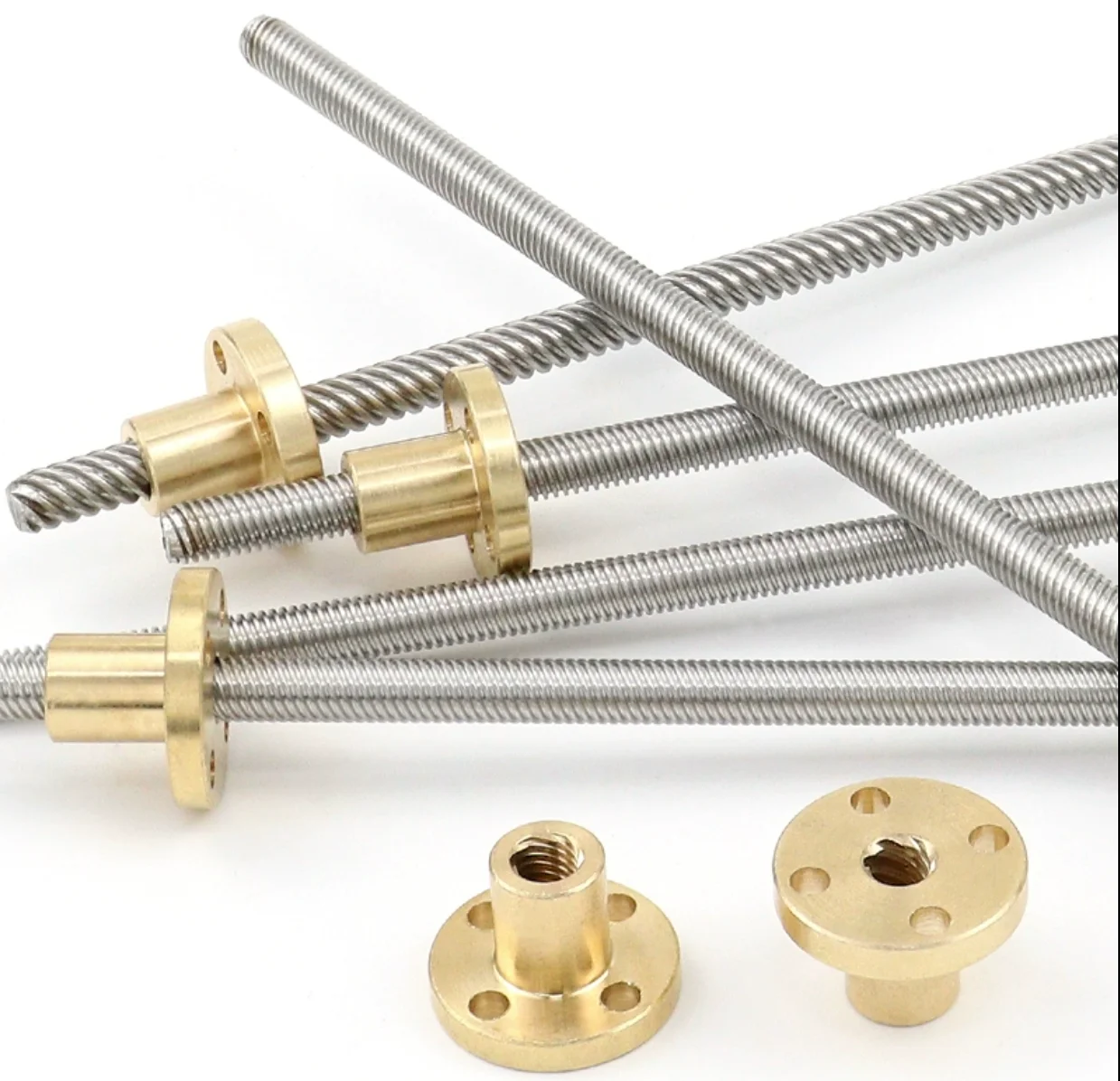 T9 Stainless Steel Carbon Steel 9mm Diameter Tr9x1 Tr9x1.5 Tr9x2 Tr9x3 Tr9x4 Tr9x5 Tr9x6 Tr9x10 Tr9x12 3D Printer Lead Screw