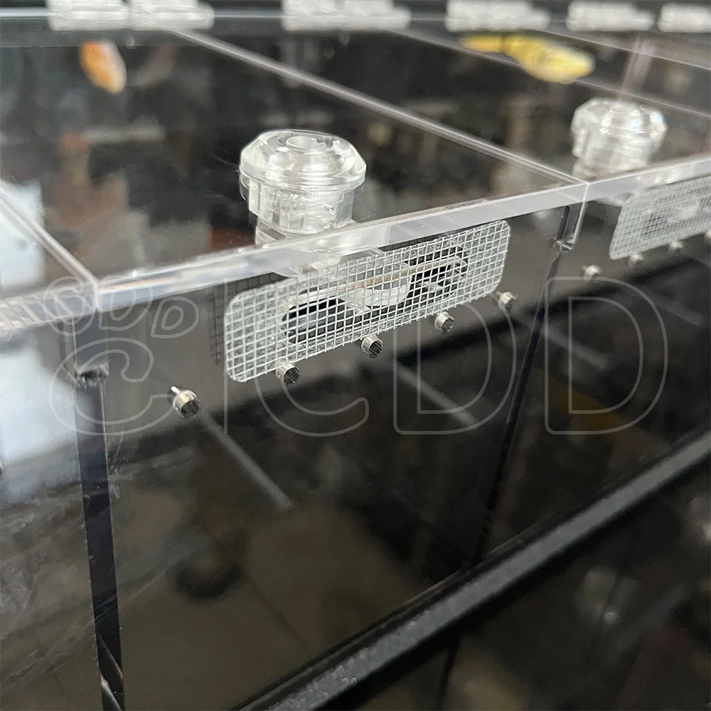 Hot Selling 3-Tier Reptile Display Case with 6 or 8 Tubs for Gecko