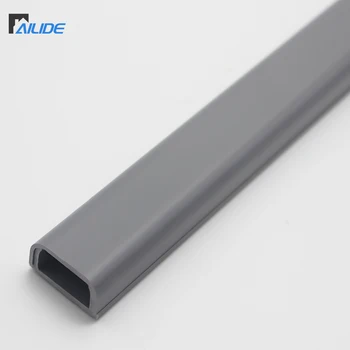 Hot sale 24x12mm gray fireproof PVC cable trough square floor plastic wiring ducts