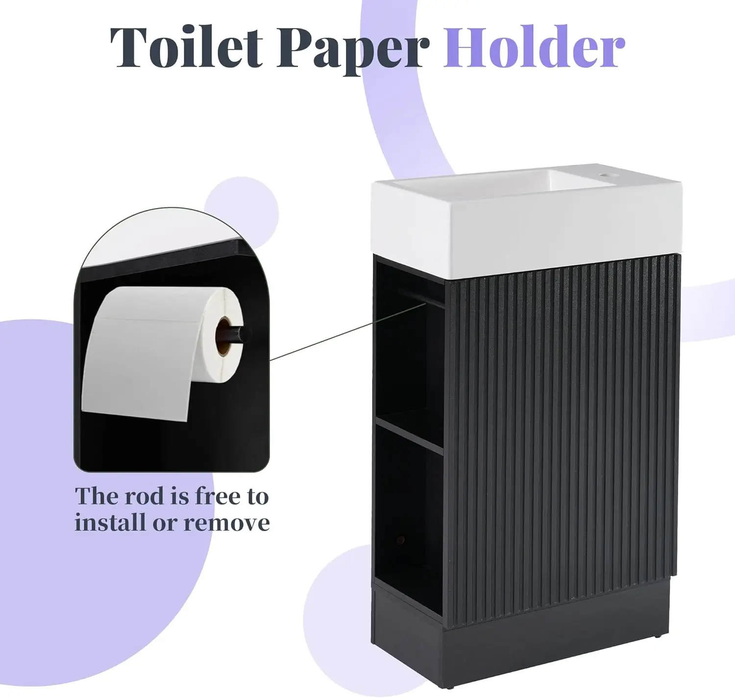 product customizable small bathroom vanity storage cabinet  integrated ceramic sink design for small bathroom-6
