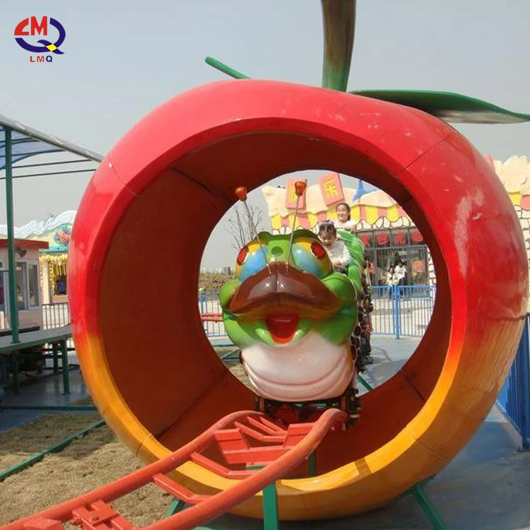 Attractive New Design Electric Model Train Fruit Worm Roller Coaster