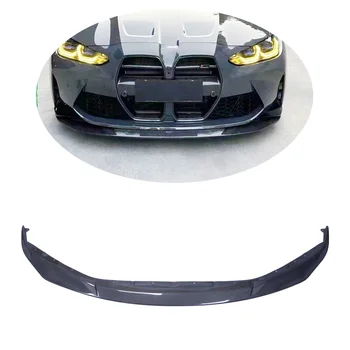 R44 style M3 G80 Carbon Front Lip Fiber Front Bumper Spoiler For BMW G80 M3 G82 M4 2022 UP