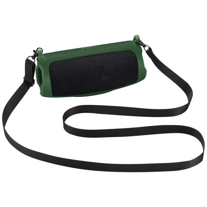 4 вида цветов Ремень Через Плечо силиконовый динамик футляр для Портативная колонка JBL Charge, 5, по оптовой цене с карабином