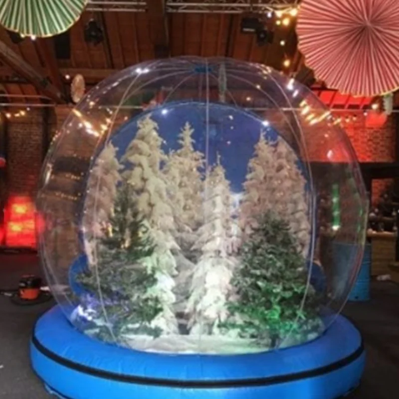 Hot Sale 3/4/5m Attractive Christmas Inflatable Giant Snowglobe Human Size Snow Globe Blow Up