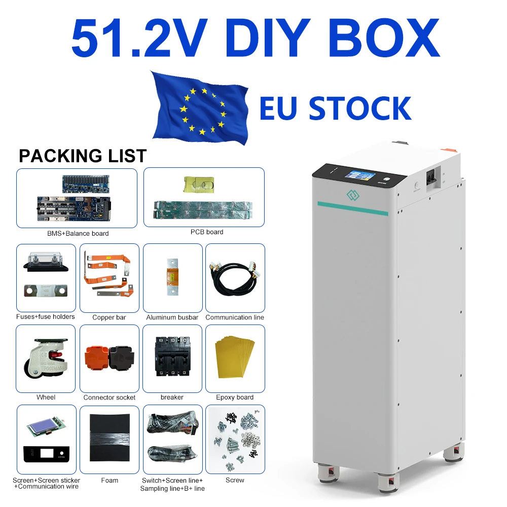 SEPLOS V4  Updated DIY Kits With UL Certified 250A DC Breaker in Stock in EU for 48V  15KWH Battery Pack