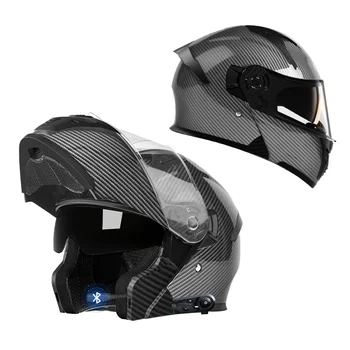 New Abs Modular Helmet for Adults Bluetooth Open Face Helmet Casco Moto Head Crash Motorbike Motorcycle Helmets AD Factory