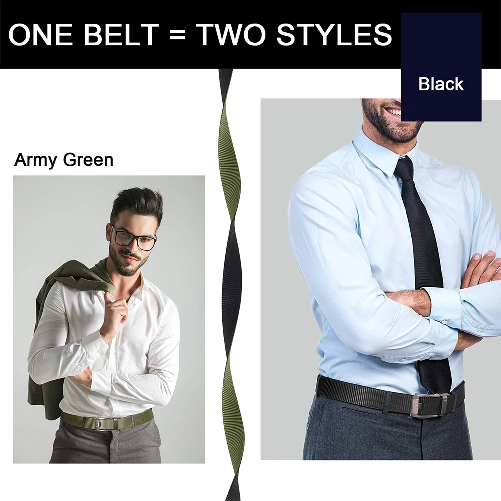 Adjustable Fashionable Reversible Multifunctional Ratchet Belt Wholesale Nylon Web Tactical Work Belt