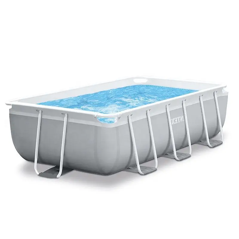 Factory Price Rectangular Metal Frame Intex Swimming Pool Outdoor 4m X 2m X 1m Fiberglass Aluminum Above Ground Swimming Pool
