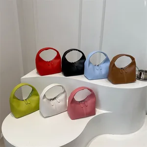 Texture Fashion Candy Color Cute Portable Summer Zipper Underarm Bag Pu 2026 Bags Shoulder Handbags