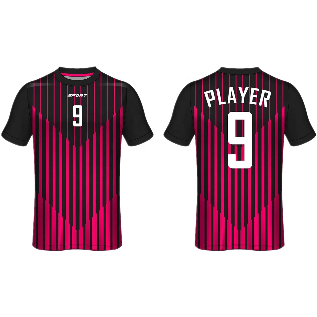 Polyester Sublimation Retro Yellow Custom Soccer Jersey Set High Quality Football Sportswear