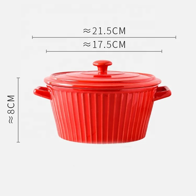 Tureens Double Handle Cheap Mini Cookware Cheese Milk Pot Ceramic Clay Cooking Pot Oven Safe Soup Bowls and Lids