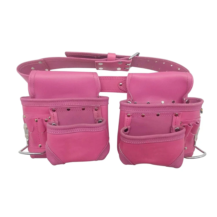 Custom Pink Tool Belt - 10 Pouches for Women Electricians display picture 3