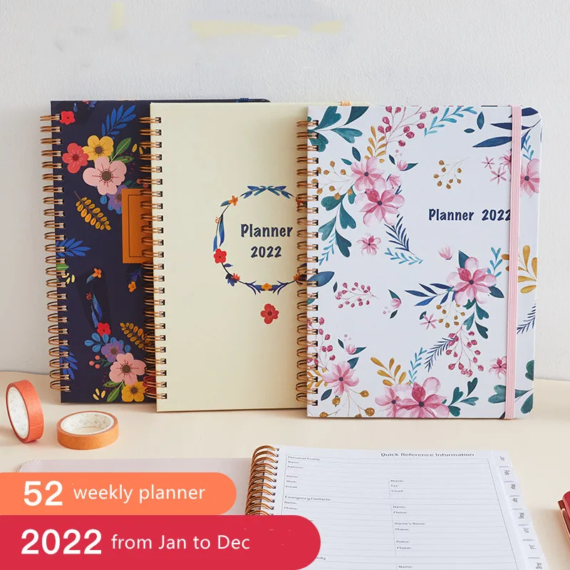 High Quality Custom Spiral Notebooks for Students A4 A5 B5 Custom Planner Agenda 2025 logo Printing Notebooks Customizable