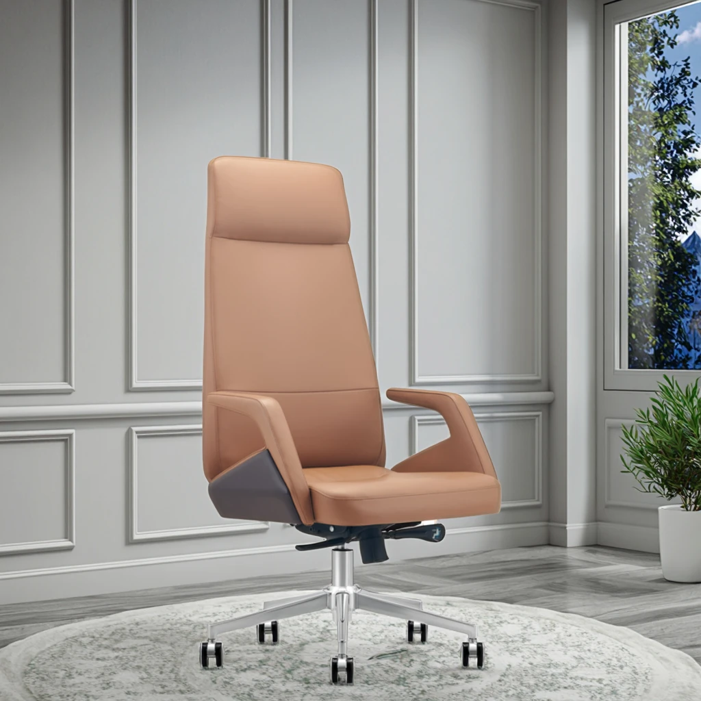 Professional Office Chair Molded Foam Construction Built-in Steel Frame Telescopic Mechanism 6