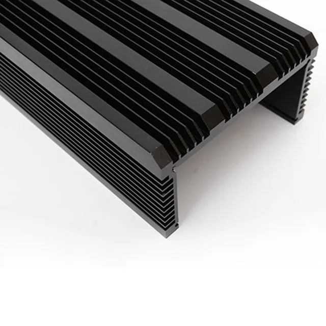 Cnc Extruded Aluminum Profile Sealed Amplifier Electrical Enclosure With Heat Sink Cooler