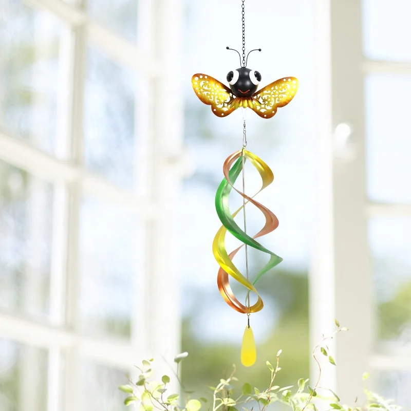   Window Metal Spiral Spinner Memorial Hanging  Wind Chime