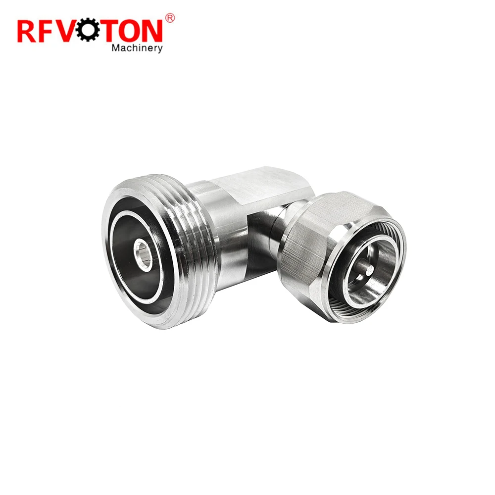Factory Mini 4.3/10 4.3-10 Din Male Plug to L29 7-16 7/16  Female Jack Right Angle 90 Degree Elbow Coax  Rf Coaxial Adaptor Rohs