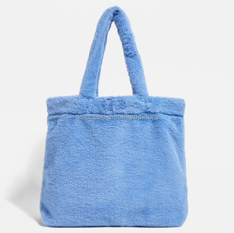 Women's Large Fluffy Tote Handbag