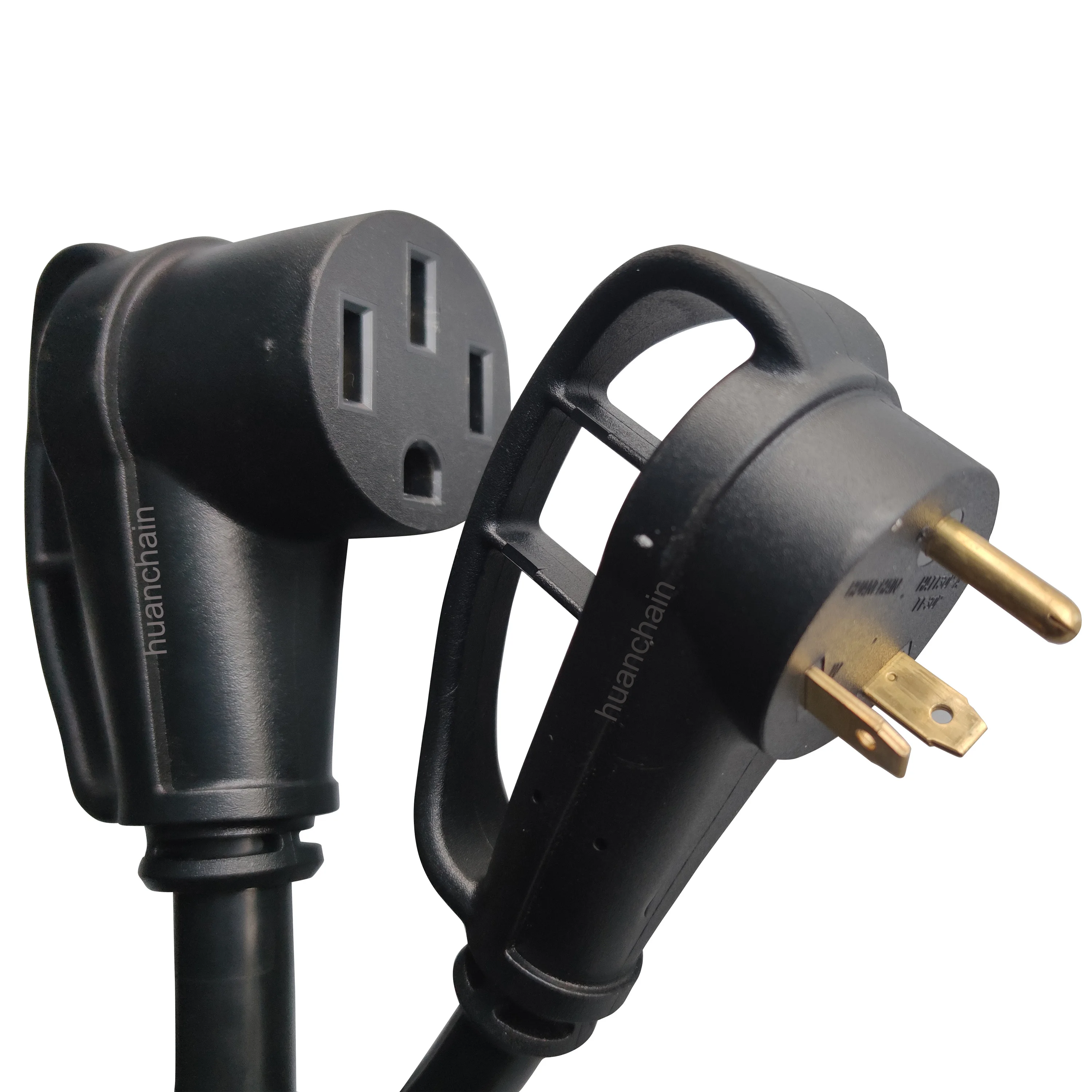 7 Pin Trailer Extension Coiled Cable With Metal Trailer Adapter Plug