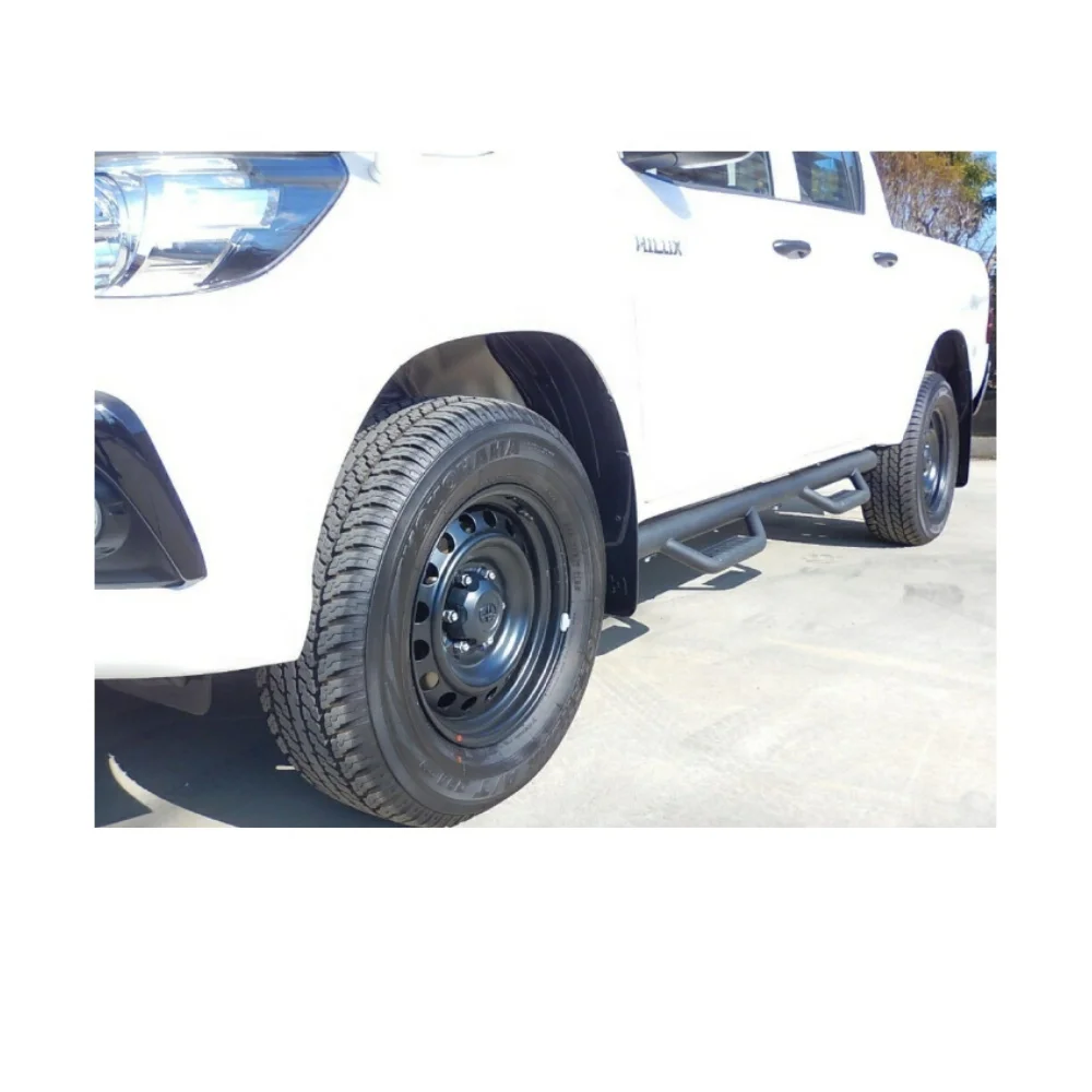 HIACE HOME Use for 4X4 Body Kit  HILUX Side Pedal Side Guard Side Tube Rod 4 Step Steel Mud Black