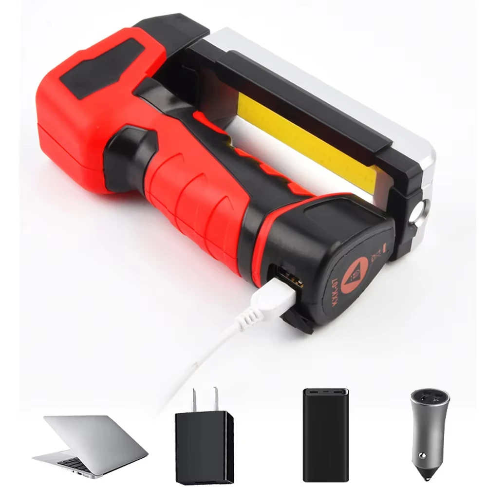 Portable COB LED Work Light Car Garage Mechanic Lamp USB Rechargeable Lnspection Lamp Torch Car Emergency Flashing Light