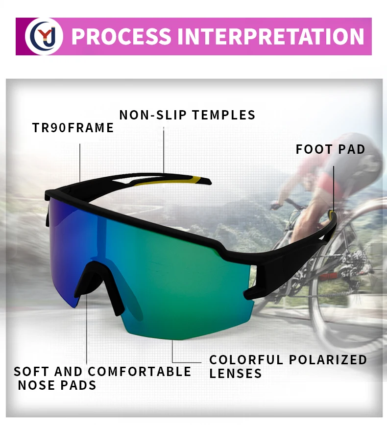 Yijia Optical Polarized Cycling Glasses Baseball Sunglasses For Men