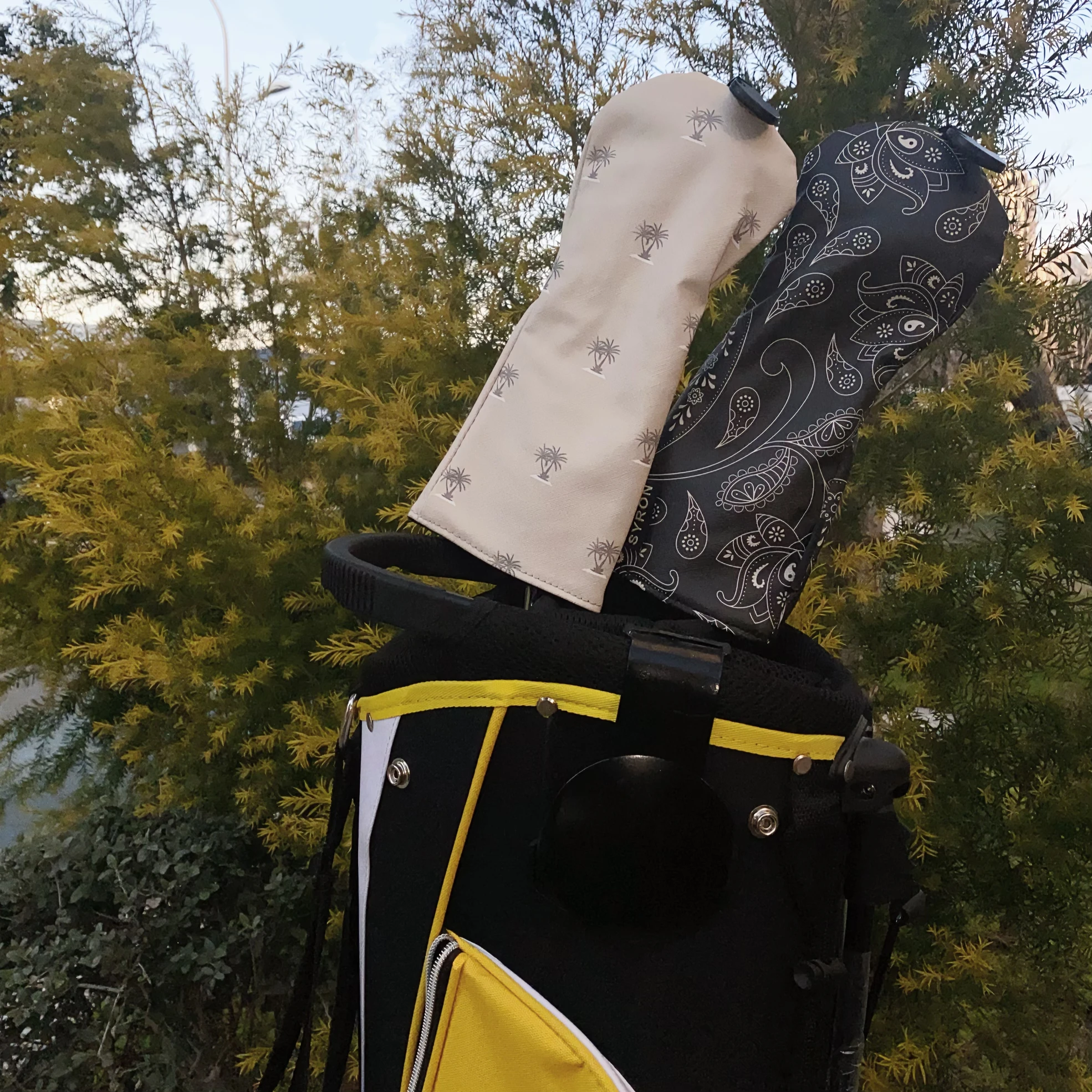 Custom Portable Outdoor Pu Leather Golf Club Covers Iron Head Covers