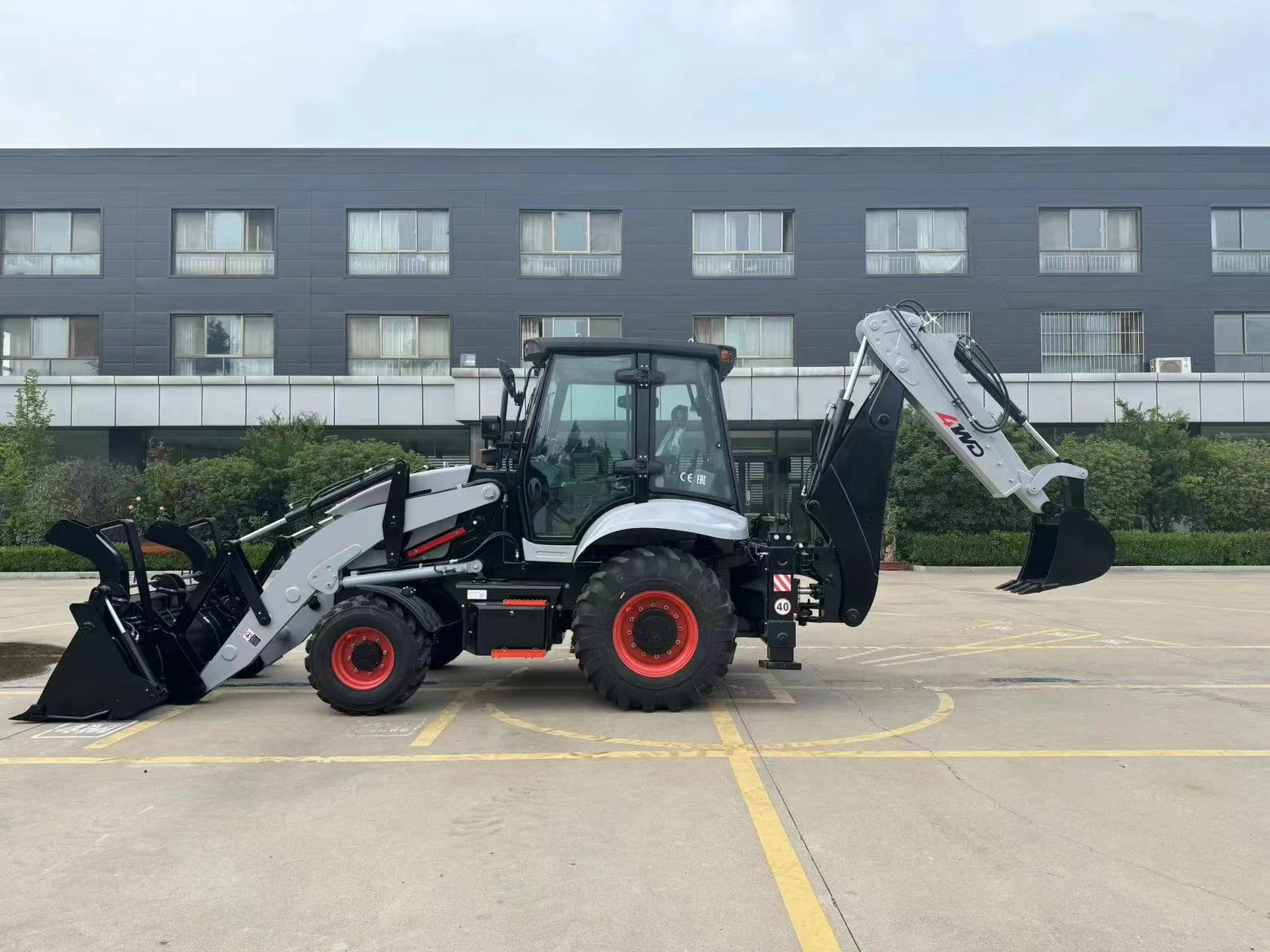 Loading Backhoe Mini Loader 4x4 Backhoe Wheel Diesel Engine 1-Year Warranty Including ...