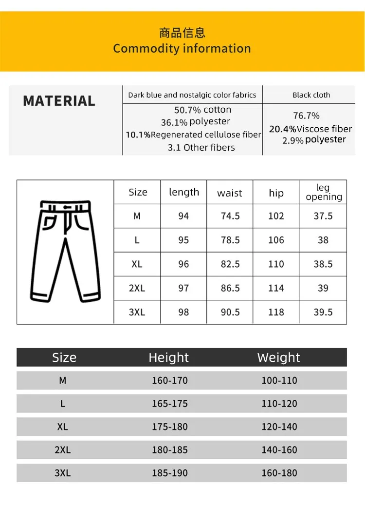 Mogao 2023 Spring Ashion Personalized Fashion Loose Men's Jeans ...