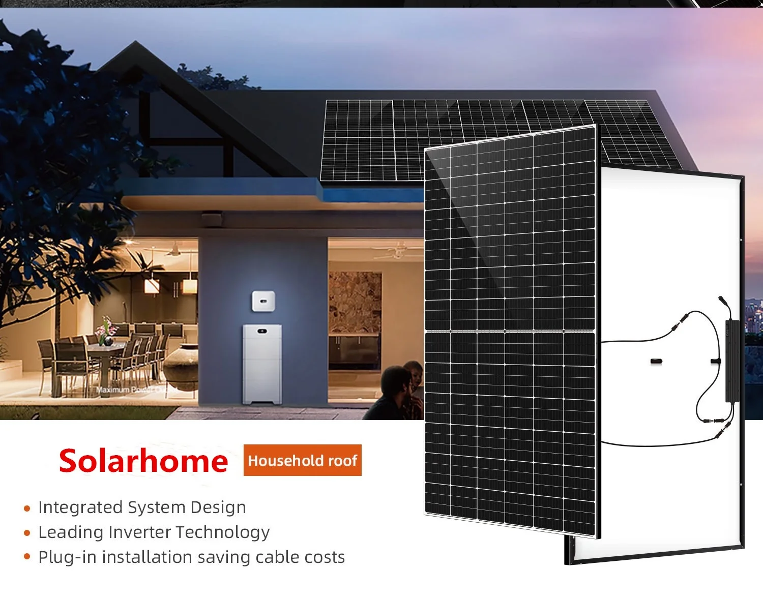 Germany Welcomes 20KW 15KW Hybrid Solar System Off-Grid Balcony Setup Lithium Ion Battery Home Fitting 10KW 5KW Solar Panels manufacture