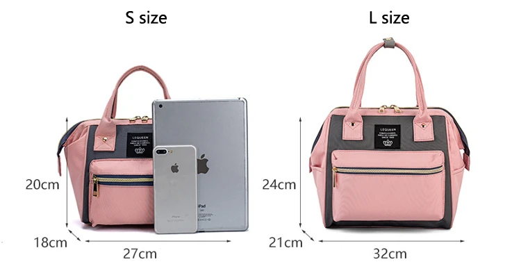 Candy Colors Stylish Mommy Bag with Stroller Strap Waterproof Infant Stroller Travel Hanging Baby Diaper Bag