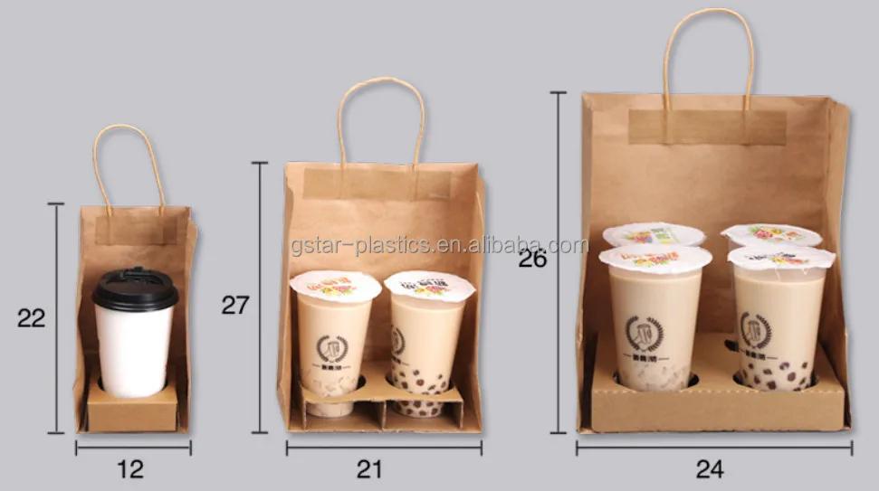 Flat Packing Cup Holder Paper Bag Coffee To Go Cup - Buy Cup Holder Paper  Bag,Coffee To Go Cup,Flat Packing Cup Holder…