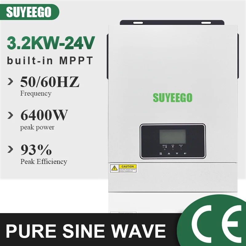 Suyeego Hybrid Solar Inverter 12v 24v 48v 1kw 2kw 3kw 4kw 5kw Mppt ...