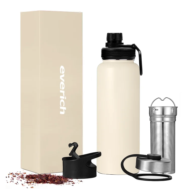 18/8 без бисфенола А, термоизолированная бутылка для чая с индивидуальным логотипом, двойная настенная Вакуумная бутылка для воды с инфузером из нержавеющей стали