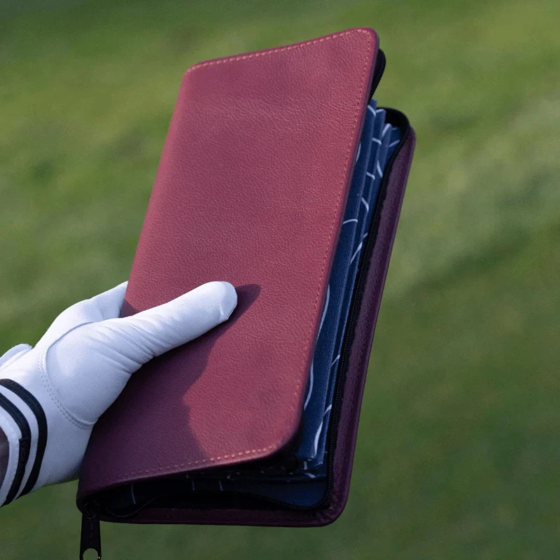 Premium Leather Golf Wallet Golf Accessories Tee Holder Case Gift For