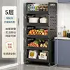 60cm - black five-tier shelf