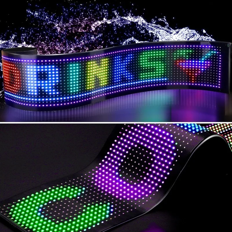 LED Christmas Decor Advertising Scrolling Programmable LED Car Sign Customizable Fashionable Devil Eyes Light