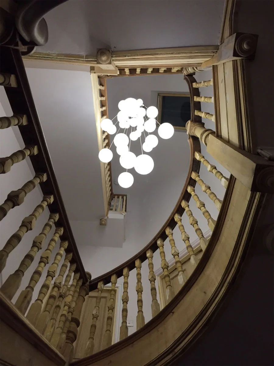 Custom Large Project Hotel Villa Decoration Long Crystal Stairwell Chandelier Luxury High Ceilling LED Hanging Pendant Lamp