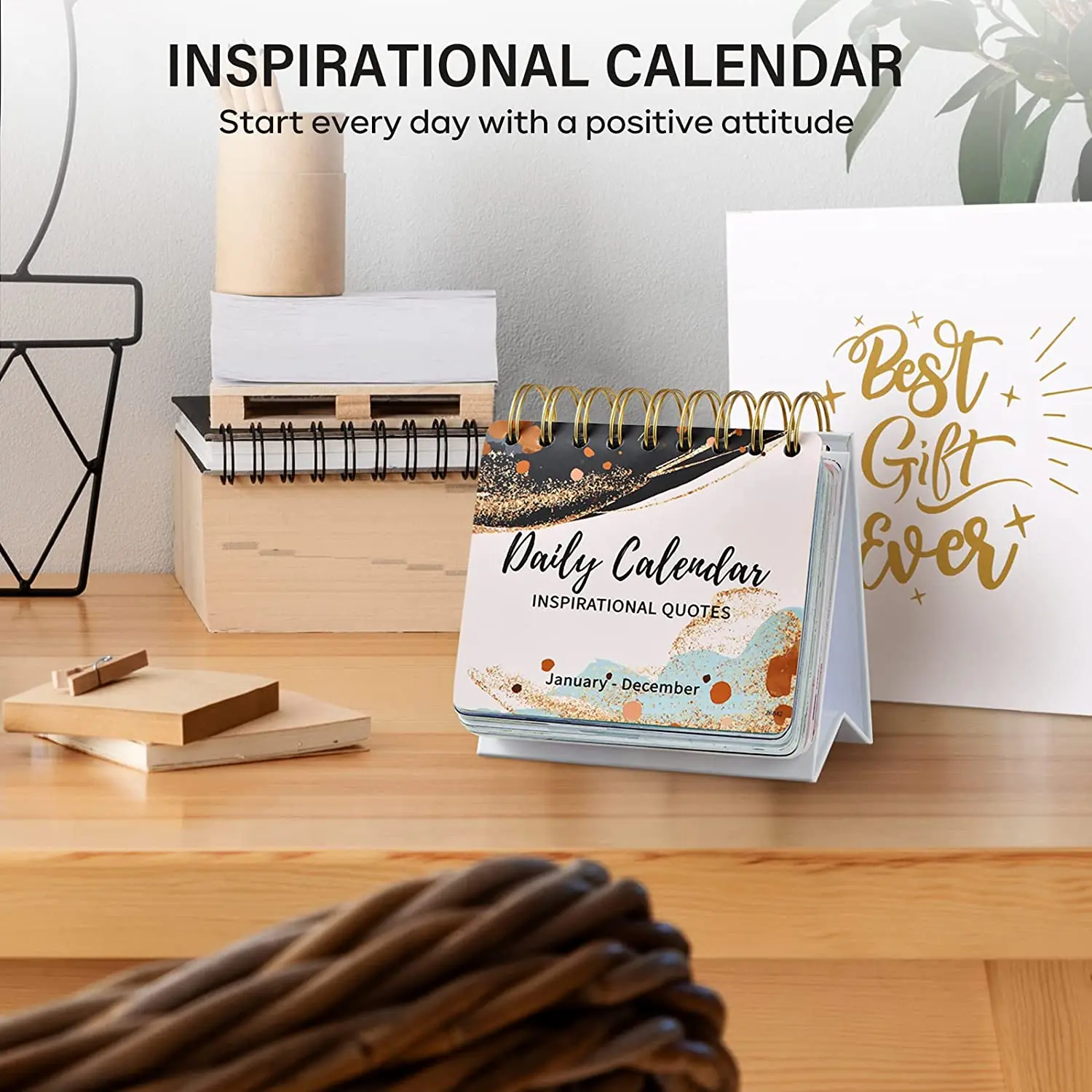 Custom Motivational Calendar Daily Flip Calendar Inspirational Quotes ...