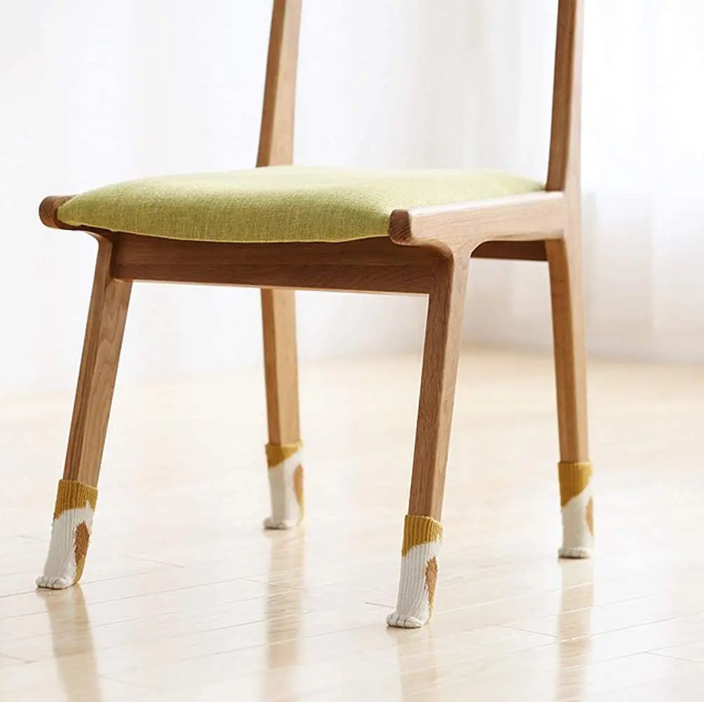 Lot de 4 couvre-pieds de chaise antidérapants Protection de plancher de table