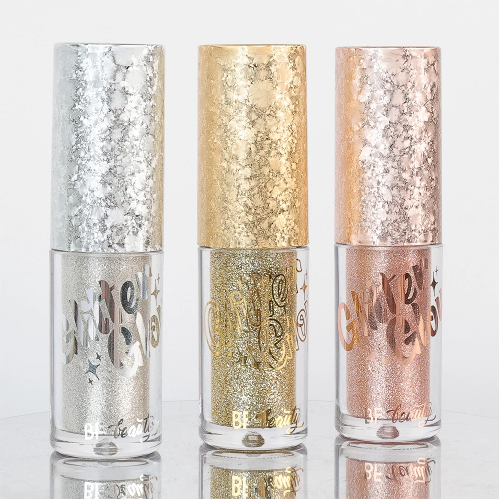 Color Cosmetics Low Moq Shiny Holographic Glitter Glow Liquid Eyeshadow